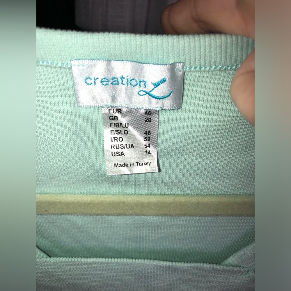 Women's Cold Shoulder Top - Light Blue/Teal - Picture 8 of 9
